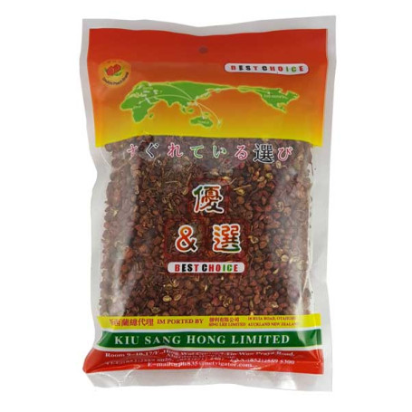 Double Peach Sichuan Rød Peber Hele Korn 100g - Aromatiske røde peberkorn - også kendt som sichuan peber eller szechuan peber. En unik type peber, der giver en prikkende fornemmelse i munden.