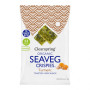 Clearspring Seaveg Crispies Gurkemeje - Økologiske Tang Chips - Tangchips med havsalt og gurkemeje. Vegansk, glutenfri snack med højt fiberindhold.