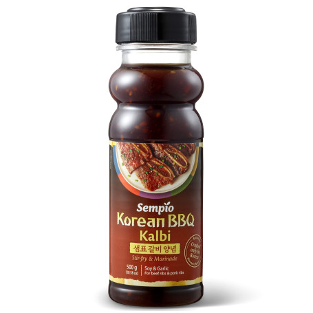 STOP MADSPILD (BEDST FØR 18/04/25) - Sempio Korean BBQ Kalbi Marinade 500g - Fantastisk all-round barbecue-sauce fra Sempio, der både er din perfekte følgesvend til en sommer grill-aften eller til en gennemført Korean BBQ-oplevelse!