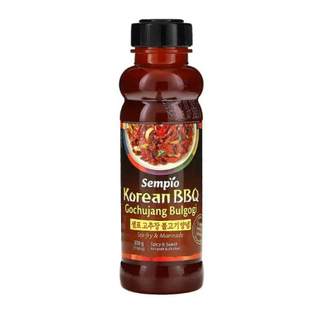 STOP MADSPILD (BEDST FØR 17/01/25) - Sempio Korean BBQ Gochujang Bulgogi Marinade 500g - Fantastisk sød og spicy barbecue-sauce fra Sempio, der både er din perfekte følgesvend til en sommer grill-aften eller til en gennemført Korean BBQ-oplevelse!