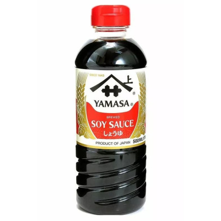 Yamasa Naturligt Brygget Soja Sauce 500ml - Smagfuld soja sauce fra velkendte Yamasa - en klassisker i Japan