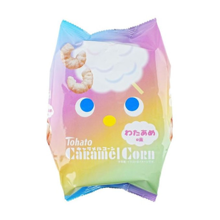 Tohato Caramel Corn Cotton Candy Snack - Luftige og sprøde majssnacks med en velduftende og sød smag af candyfloss - en unik japansk snack!