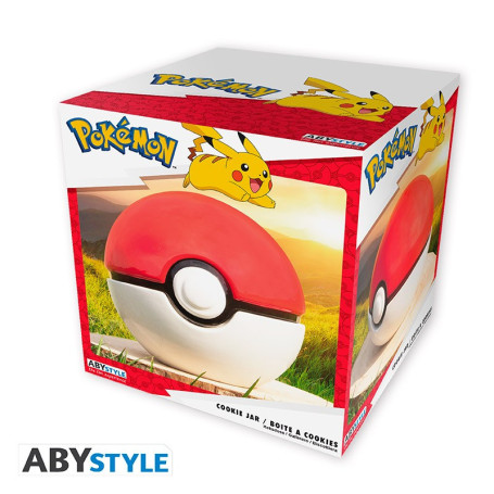 ABYstyle Anime 3D Krukke 18cm m/Låg  - Pokémon - Poké Ball - Opbevar dine nøgle, snacks eller små Pokémon-figurer i den klassiske Poké Ball! ( ´ ꒳ ` ) Underdel og låg passer perfekt sammen og passer på dine ting.