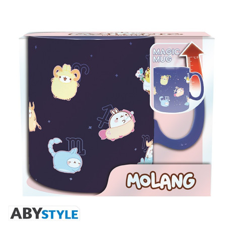 ABYstyle Heat Change Anime Kop 460ml m/Håndtag - Molang - Nyd din kaffe og te i det farveskiftende anime krus med Molang! Den fluffy kanin er simpelthen den perfekte nuser gave til en fan, du har kær ~(　・ω・)⊃