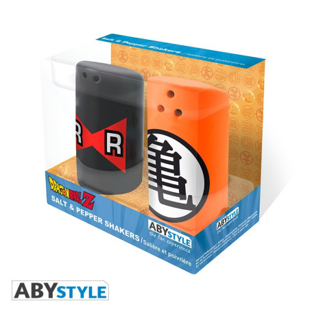 ABYstyle Anime Salt & Peber Sæt - Dragon Ball Z - Praktiske og dekorative beholdere med symboler fra Dragon Ball universet! Den medfølgende æske gør det til en perfekt gave for den fan, du har kær ~(o´▽`o)