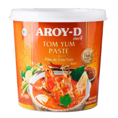 Aroy-D Tom Yum Paste 1kg - Fantastisk smagfuld og aromatisk tom yum pasta fra Aroy-D. Her får du fuld smæk på den autentiske thailandske smag af tom yum!