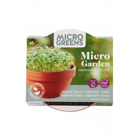 Dyrk selv - Grøn Tatsoi MicroGreens Microgarden Terracotta Skål - Prøv selv at dyrke asiatiske Tatsoi micro greens! Denne kinesiske bladgrøntsag er i familie med pak choi og har en lignende pikant smag og sprød tekstur.