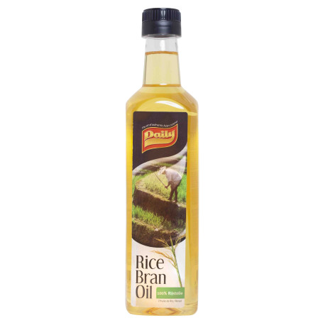 Daily Rice Bran Oil - 100% Risklidolie 500ml - 100% ren, raffineret risolie fremstillet af risklid fra jasminris. I sandhed en delikat olie med et højt røgpunkt, der er god til alt fra dressinger til friture