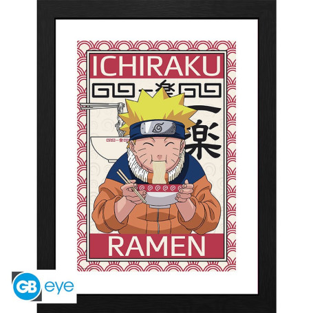 GBEye Anime Print i Ramme - Naruto - Ichiraku Ramen - Lad Naruto få plads i dit køkken eller over dit spisebord, når stemningen er til dampende suppe og spændstige nudler! 