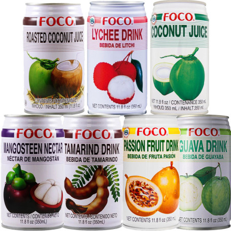 FOCO Frugt Drik Smagspakke - Den ultimative tropiske rundrejse! Med FOCO smagepakken får du hele udvalget af de lækre tropiske frugtdrikke, så du kan finde din yndlingsvariant!