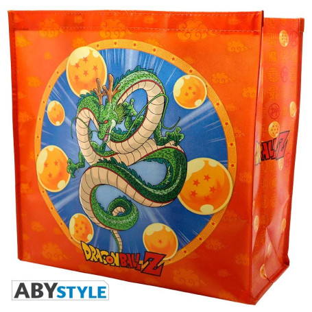 ABYstyle Anime Indkøbsnet 40x40cm - Dragon Ball Z - Dekorativt plastnet med symboler fra Dragon Ball universet! Udført i holdbare materialer, så du kan anvende det til indkøb (eller pant!) igen og igen ~(o´▽`o)