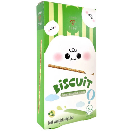 Tokimeki Sticks Cucumber Flavour - Lækre hvedekiksestænger mildt krydret med saltet agurkesmag - en unik smagsoplevelse i en super cute indpakning!