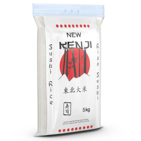 New Kenji Sushi Ris 5kg - Højkvalitets sushi-ris af Japonica typen i en pose med 5 kg - perfekt til alt fra sushi til poke bowl, fried rice og mange andre risretter :)