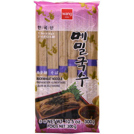 Wang Soba 300g - Koreanske Boghvede Nudler - Koreanske nudler i japansk soba stil - perfekt til Zaru Soba. Tørrede nudler med stor smag og tilfredsstillende bid.