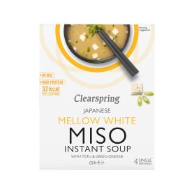 Suppebaser Clearspring Instant Miso Suppe Mellow White med Tofu GA00496