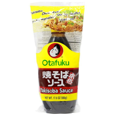 STOP MADSPILD (BEDST FØR 26/04/24) - Otafuku Yakisoba Sauce 500g - Yakisoba sauce er en klassisk japansk sauce der hovedsageligt bruges til Yakisoba nudler, men som også har mange andre gode anvendelsesmuligheder.