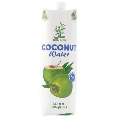 Bamboo Tree Coconut Water 1L - Vietnamesisk Læskedrik - Forfriskende vietnamesisk drik bestående af kokosvand, der er god til at slukke tørsten eller blande med cocktails :)