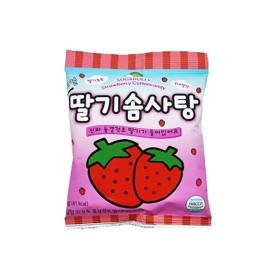 Forside STOP MADSPILD (BEDST FØR 01/09/25) - NAMU Strawberry Cake - Koreansk Candyfloss Slik RX01014