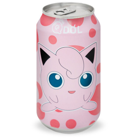 Qdol Pokémon Jigglypuff Peach Sparkling Water - Qdol læskedrik med Jigglypuff Pokémon motiv. Forfriskende let og sprudlende danskvand med en lille smule sødme og smag af dejlige ferskner. 