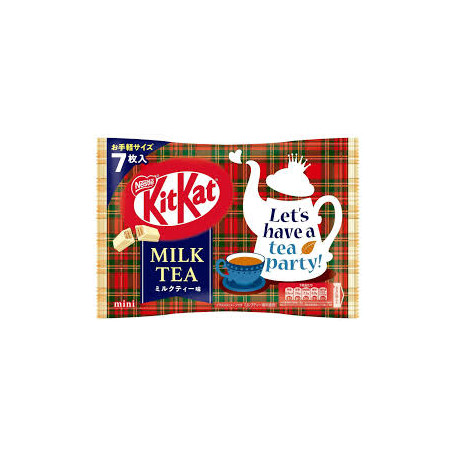 KitKat Minis Milk Tea - Smag på endnu en tilføjelse til KitKats store udvalg - smagen af aromatisk og cremet milk tea fra den sødeste skotskternede indpakning!