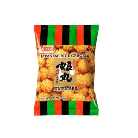 Amanoya Kabukiage Himemaru Senbei 98g - Traditionelle senbei kiks fra Japan med Amanoya's populære glasering - en fantastisk sojasauce med krydderier, der byder på masser af umami og velsmag ( ´ ▽ ` )