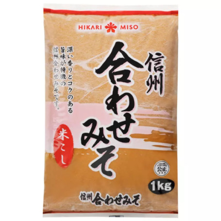 Hikari Shinshu Awase Miso 1kg - Velsmagende miso fra Hikari der har en helt fantastisk umami. Perfekt til alt fra miso suppe til marinader og meget mere.