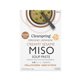 Suppebaser Clearspring Instant Miso Suppe Cremet Sesam Økologisk GA00204