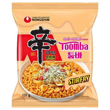 Nongshim Shin Ramyun TOOMBA Instant Nudler 137g - Oplev alletiders instant nudler, der, ifølge sloganet, kan få selve livet til at græde. Shin Ramyun TOOMBA er både spicy og samtidig super cremet!