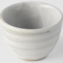 Japansk Keramik Sake Kop 20ml Shiro Ochoko - Keramik fra Japan af udsøgt kvalitet. Traditionel sake kop med hvide hvirvler i en ochoko størrelse særligt egnet til gæsteservering. 