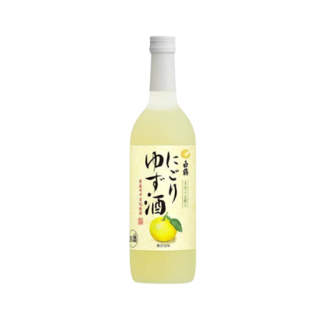 Hakutsuru Nigori Yuzushu 700ml 9% - Japansk grovfiltreret Yuzu citrusfrugt likør - også kendt som Nigori Yuzushu. En frisk, aromatisk likør med kraftig citrussmag og aroma.