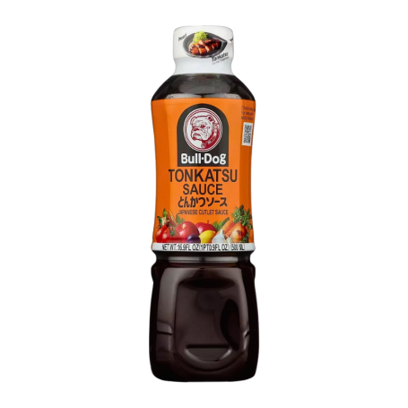 Bulldog Tonkatsu Sauce 500ml - Tonkatsu sauce med perfekt balance mellem sur, sød, salt og umami - perfekt til den klassiske japanske ret med paneret svinekotelet