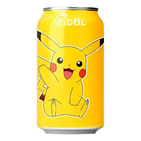 Qdol Pokémon Pikachu Original Sparkling Water - Qdol læskedrik med Pikachu Pokémon motiv. Forfriskende let og sprudlende danskvand med original smag. 