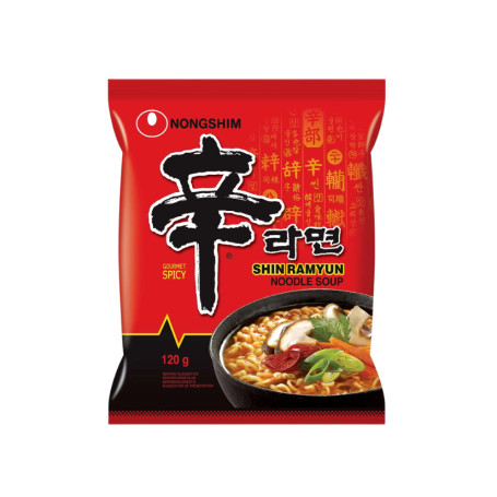 Nongshim Shin Ramyun Instant Nudler 120g - Oplev alletiders instant nudler, der, ifølge sloganet, kan få selve livet til at græde. Shin Ramyun er Koreas stolthed og en milepæl inden for spicy nudler.