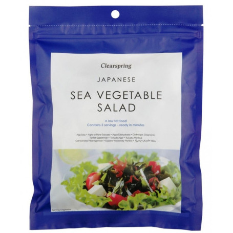 STOP MADSPILD (BEDST FØR 24/09/25) - Clearspring Sea Vegetable Tang Salat 25g - En smagfuld, tørret tang salat med mange anvendelsesmuligheder. Sea Vegetable Salad er skøn som tangsalat eller som pift til andre salater.