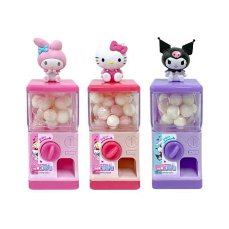Sanrio Gashapon Candy Machine - Hello Kitty, Pochacco m.fl. - Få en ven med hjem i form af disse søde Sanrio figurer med tilhørende gashapon maskine! Denne mini slik dispenser fås med håndtag og søde sukkerkugler ✧◝(⁰▿⁰)◜✧