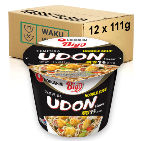 STOP MADSPILD (BEDST FØR 07/08/25) - KASSETILBUD - Nong Shim Big Bowl Udon 12 x 111G - 