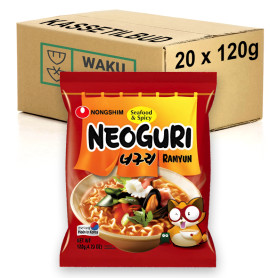 Instant nudler STOP MADSPILD (BEDST FØR 19/03/26) - KASSETILBUD - Nongshim Neoguri Spicy Seafood Ramyun Instant Nudler AC0870...