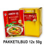 STOP MADSPILD (BEDST FØR 02/03/26) - PAKKETILBUD 12 STK. - Aroy-D Red Curry Paste 50g - Fantastisk smagfuld og mellemstærk rød karrypasta fra Aroy-D. Her får du fuld smæk på den autentiske thailandske smag af red curry!