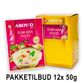 Thai Karry STOP MADSPILD (BEDST FØR 06/03/26) - PAKKETILBUD 12 STK. - Aroy-D Tom Kha Paste 50g JA01307X-PK