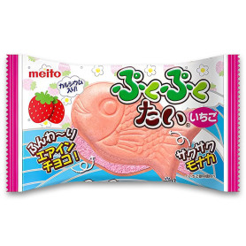 Slik Meito PukuPuku Taiyaki Jordbær Fisk RN20004