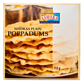 Delikatesser Ashoka Madras Plain Poppadums 112g RR06419X