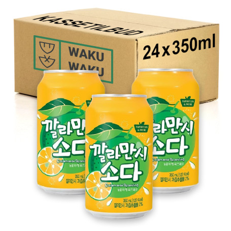 STOP MADSPILD (BEDST FØR 19/08/26) - KASSETILBUD (24 stk.) - SFC Koreansk Calamansi Lemon Sodavand 350ml - Lækker koreansk sodavand med frisk smag af sød Calamansi Lemon. Nyd den som en sodavand eller bland den med øl eller shochu for en forfriskende frugtdrink.