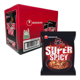 Instant nudler PAKKETILBUD (6 stk.) - Nongshim Shin Red SUPER SPICY Instant Nudler 120g AC09274-PK6
