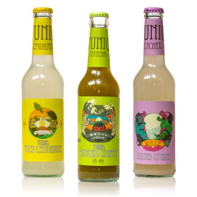 Læskedrikke Yuniq Matcha, Litchi, Yuzu Læskedrik Smagspakke - 3 stk. YUNIQ-PK