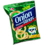 Nongshim Onion Rings Snack 50g - Luftige hvedesnacks fra koreanske Nongshim med løgsmag. Super sprøde og fantastiske at dyppe i en lækker sauce!