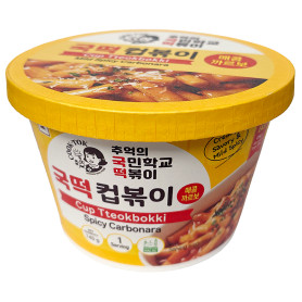 Instant nudler Cook Tok Big Cup Tteokbokki Mild Spicy Carbonara Halal 140g AK10518