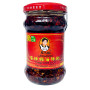 Lao Gan Ma Crispy Onion Chili Oil 210g - Chilisauce fra Lao Gan Ma med stegte fermenterede sojabønner og løg for en ekstra sprød, autentisk chiliolie, der for mange er en ultimativ favorit :)