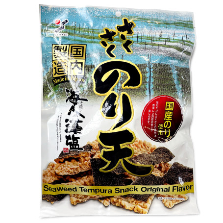 Yamaei Noriten Original Tempura Nori Tang Snack 70g - Tempura-stegte og krydrede tangsnacks, der giver et umami-fyldt sprødt bid den duftende aroma af nori!