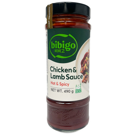 Bibigo Korean Chicken & Lamb Sauce Hot & Spicy 500 g - Dyb og fyldig smag skabt med K-fermentering. Gør det nemmere end nogensinde at tilføje koreansk smag til enhver ret.
