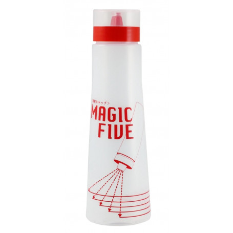 Magic Five Mayonnaise Flaske 500ml - Super smart japansk mayonnaise flaske der laver 5 flotte striber på én gang. Perfekt til dekoration af Okonomiyaki, sushi og mange andre retter!